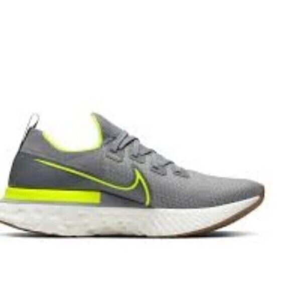 Nike React sneakers mens Infinity Run Particle Grey Volt in size 12 - Picture 1 of 10